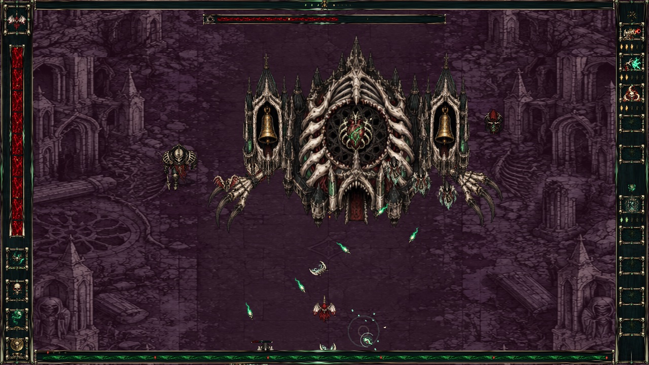 The living Bone Cathedral and its reinforcements during the final battle