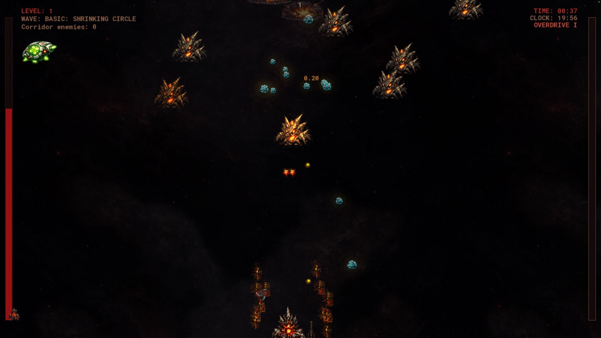 Sakrul Survivors screenshot showing alien enemies and scrap pickups